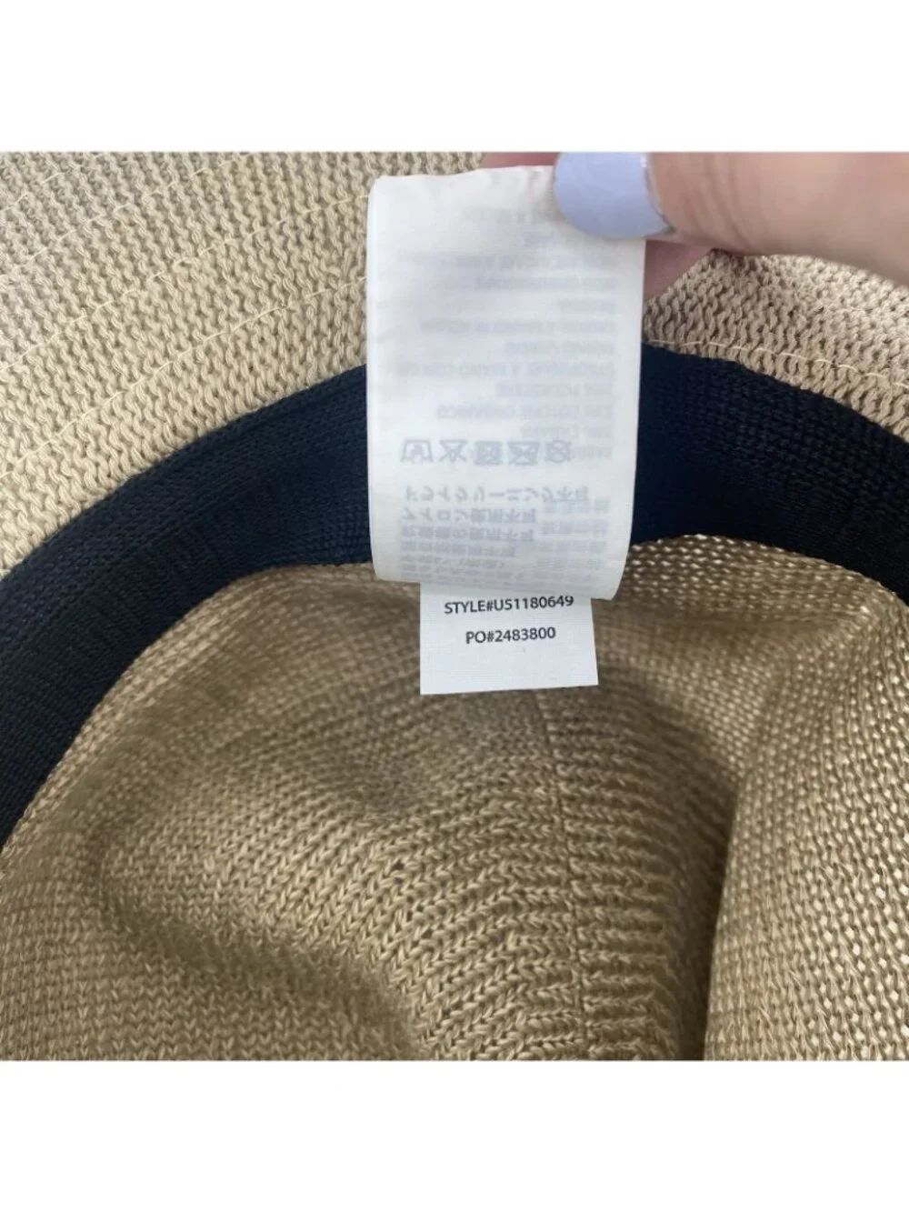 Prana Cybil Knit Hemp Organic Cotton Poly Blend Aztec Print Fedora Sun Hat